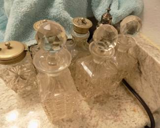 vintage crystal bottles