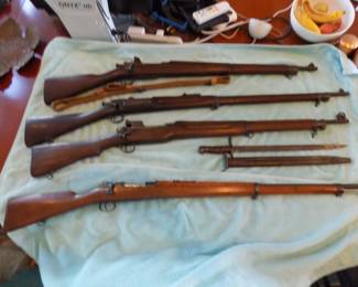 vintage pre WWII military rifles