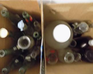 vintage bottles and jars