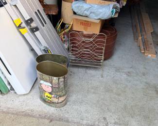 Glider rocker, buckets & household inventory