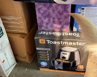 New-in-box air fryer, coffee makers, fan & household goods