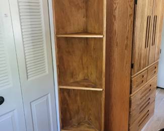 shelf set to the bedroom