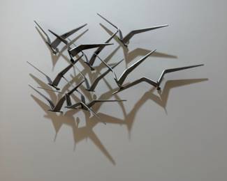 MCM seagull flock metal wall art C. Jere style