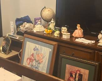 dresser and lots of decor