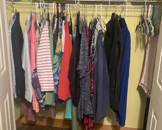 clothes in closet