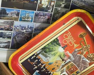 Memphis metal trays vintage