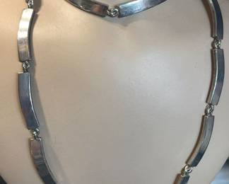 Sterling silver necklace and bracelet