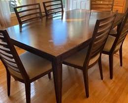 DR Table, 6 Chairs, 2 Leaves