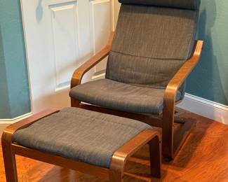 Ikea chair w/foot stool
