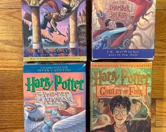Harry Potter audibooks 1-4 on cassette tape