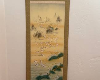 Traditional Asian hanging scroll