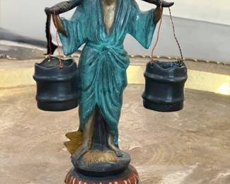 Vintage Chinese Bronze Water Carrier Figurine