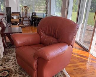 Rust colored manual recliner