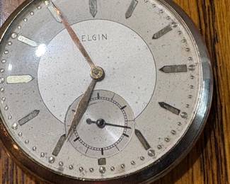 Elgin "Solidarity" 17 Jewels 14K White Gold Pocket Watch