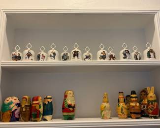 Norman Rockwell Limited Edition Bells, Vintage Nesting Dolls