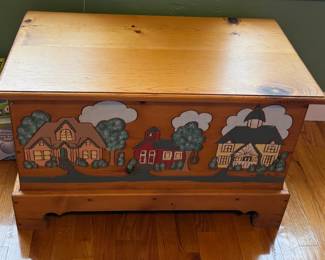 Hand-painted toy box