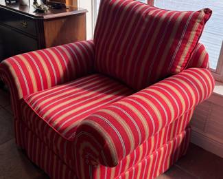 Striped arm chair