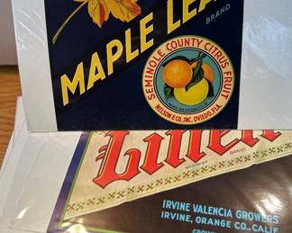 Vintage Fruit & Veg Labels
