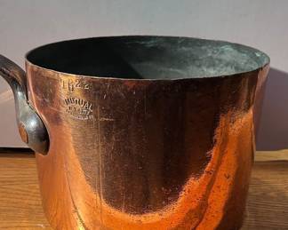 Signed copper Pot