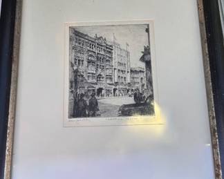 Original Etching "Shopping Mall"