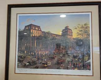 Lithograph "The Grand Union Hotel" by Jenness Cortez 1995