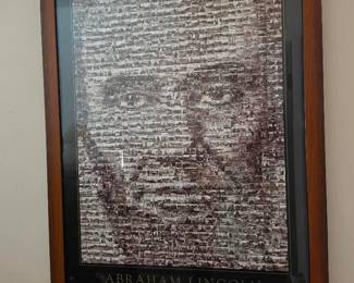 Abraham Lincoln Photomosaic by Robert Silvers Framed