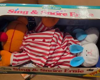 Vintage Sesame Street Sing & Snore Ernie in Original Packaging