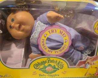 Vintage Cabbage Patch Kids Baby Giggles Doll in Original Box