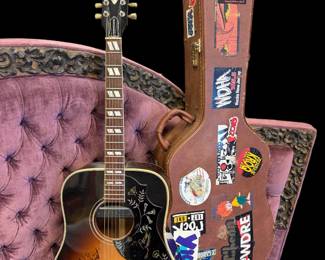 Hummingbird Gibson Acoustic Guitar - Played and Signed by Matthew Sweet and Others