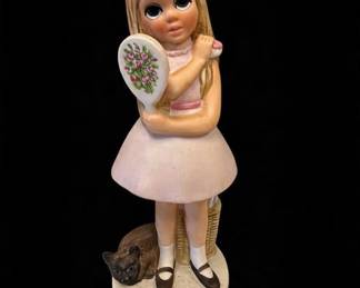 Margaret Keane “Big Eyes” figurine from the Dave Grossman Designs collection. 1977 "Before the Party" 6"