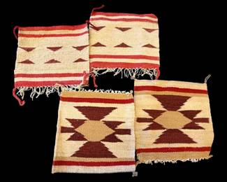 Navajo Hand Woven Wool Mats - 12x12 each