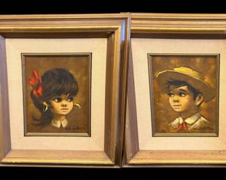 Chuck Oberstein - Oil on Canvas - Boy & Girl Pair