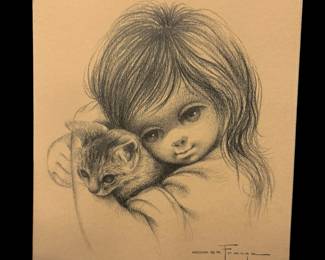 Ozz Franca 1960's Plate Lithograph "Lorrie"
