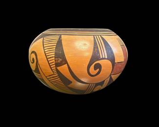 Patty Maho Hopi-Tewa Hand Painted Pottery Bowl