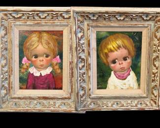 Harold Stephenson/Abruzzi - Oil on Canvas - Boy & Girl Pair