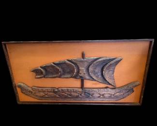 Witco MCM Viking Ship Wall Art - 60x30