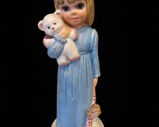 "Margaret Keane “Big Eyes” figurine from the Dave Grossman Designs collection. 1977 ""Bedtime"" 5 1/2"""