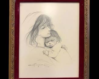 Ozz Franca - Plate Lithograph "Mother's Love"
