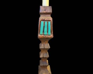 Witco Hand Carved Floor Candle Holder - 41" High x 8" Diameter