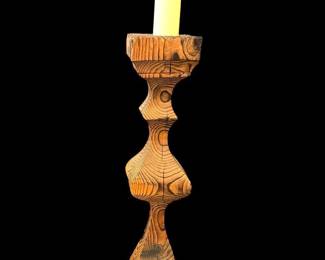 Witco Hand Carved Floor Candle Holder - 46" Tall, 8" Diameter