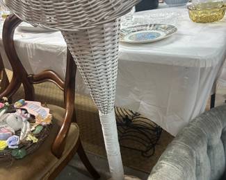Tall Vintage wicker vase