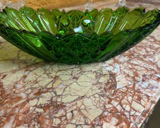 Early emerald glass bowl
