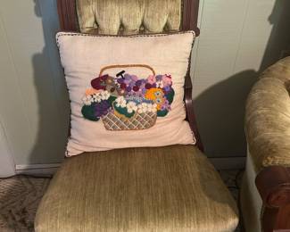 Eastlake upholstered parlor chair 