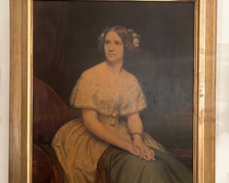 Large portrait of Jenny Lind Swedish opera singer , beautiful frame