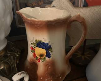 hand painted pitcher