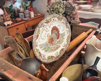 vintage turkey platter 