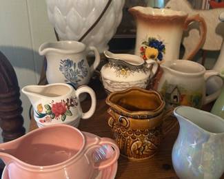 collection of creamers 