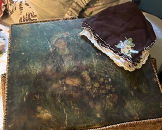 Vtg sewing basket 