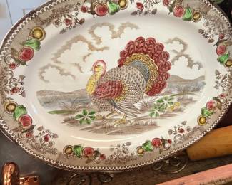 vintage turkey platter 
