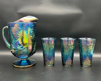 Indiana and blue glass carnival